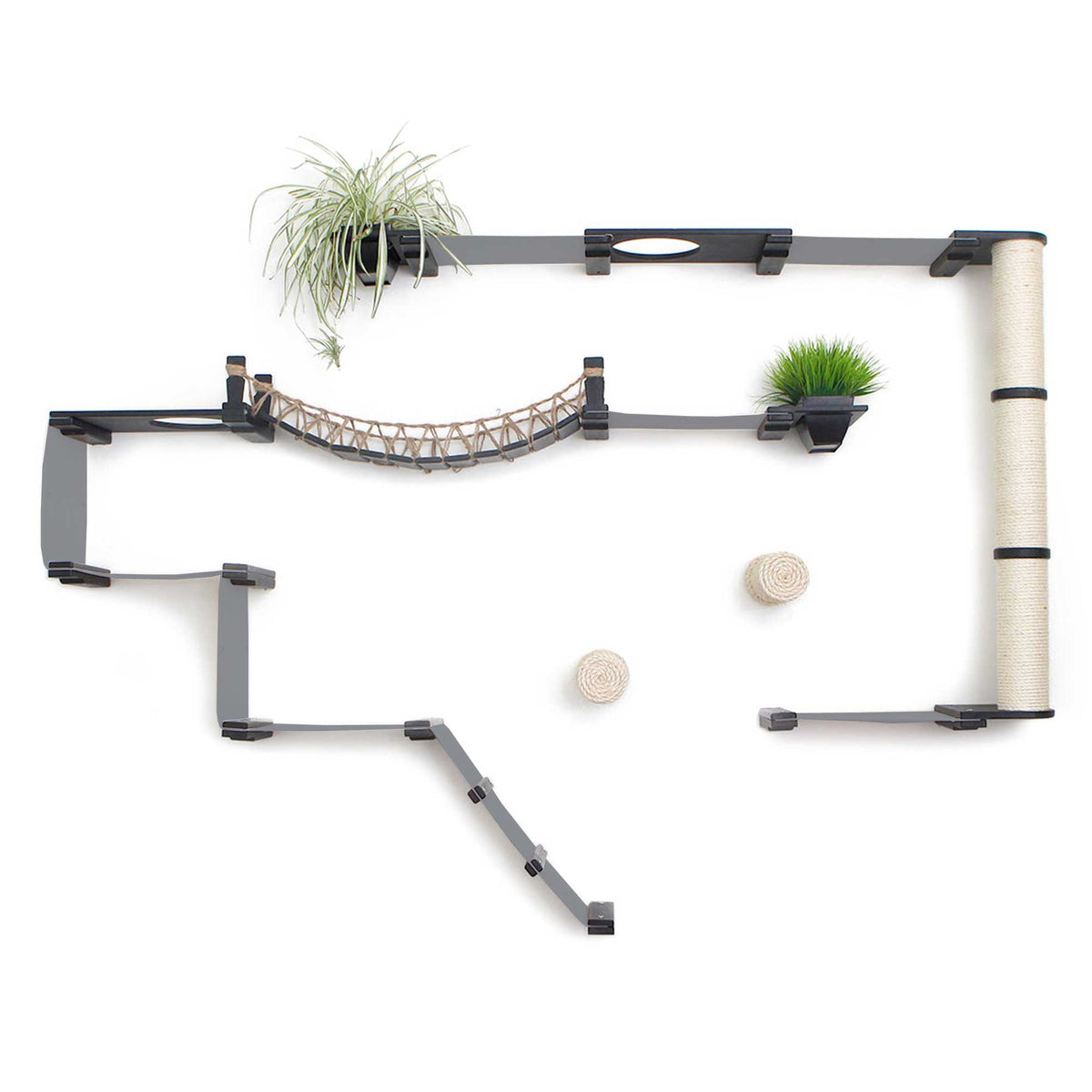 An Onyx Bamboo Juggernaut with Charcoal Gray canvas hammocks