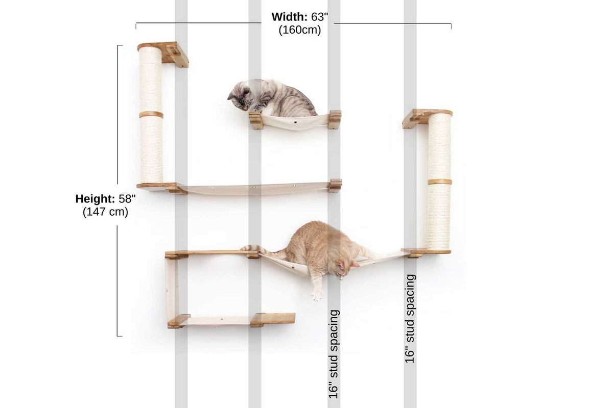 The Roman Cat Condo measurements